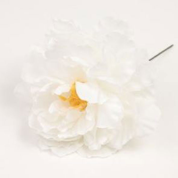 Peonía Valencia. Flores de Flamenca. Blanca. 12cm